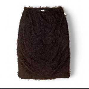 Vintage Y2K Black Fuzzy BYOB Pencil Skirt